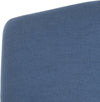 Safavieh Devona Arm Chair-Silver Nail Heads Steel Blue and Black Furniture 