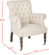 Safavieh Bennet Club Chair True Taupe and Black Furniture 