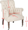 Safavieh Bennet Club Chair True Taupe and Black Furniture 