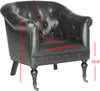 Safavieh Nicolas Tufted Club Chair Antique Black and Furniture 