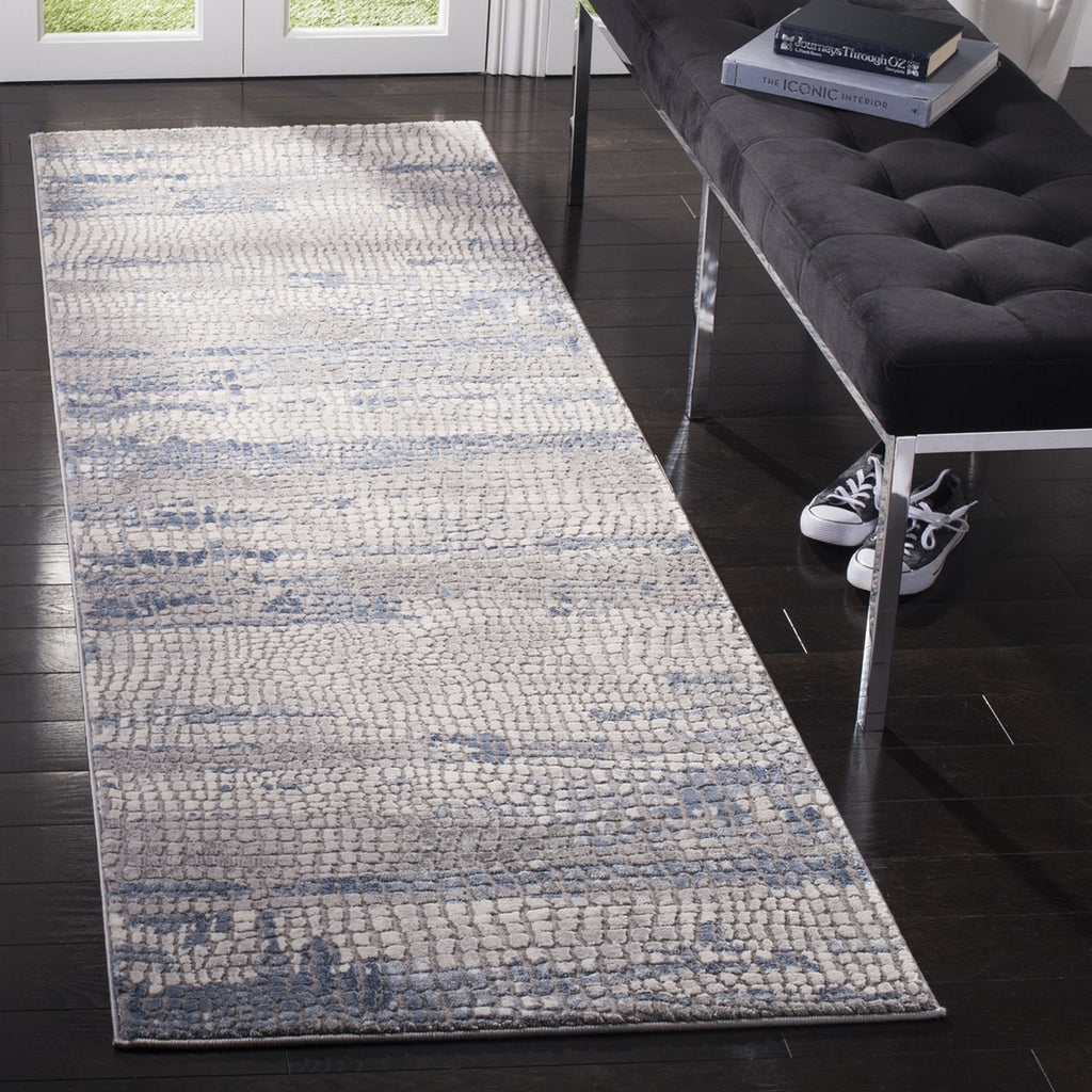 Safavieh Meadow 100 MDW182F Grey/Navy Area Rug Lifestyle Image Feature