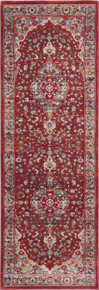 Safavieh Merlot MER311Q Red/Aqua Area Rug 