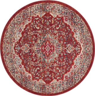 Safavieh Merlot MER311Q Red/Aqua Area Rug 