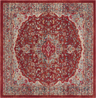 Safavieh Merlot MER311Q Red/Aqua Area Rug main image