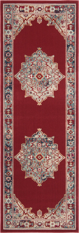 Safavieh Merlot MER312Q Red/Aqua Area Rug 