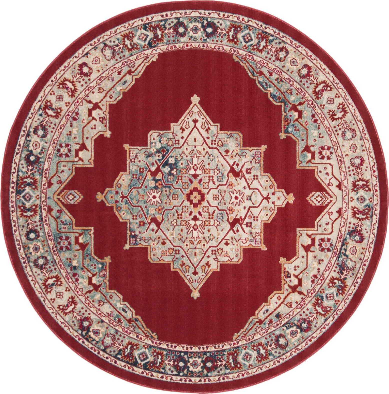 Safavieh Merlot MER312Q Red/Aqua Area Rug – Incredible Rugs and Decor