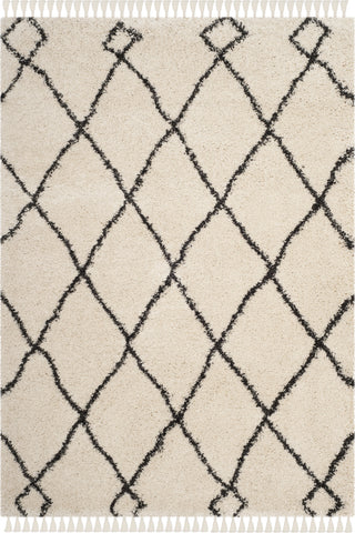 Safavieh Moroccan Fringe Shag MFG241B Cream/Charcoal Area Rug main image