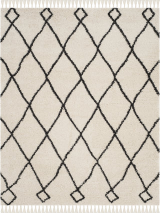 Safavieh Moroccan Fringe Shag MFG241B Cream/Charcoal Area Rug 