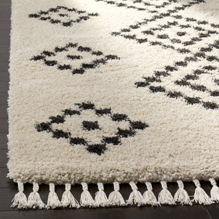 Safavieh Moroccan Fringe Shag MFG246B Cream/Charcoal Area Rug 