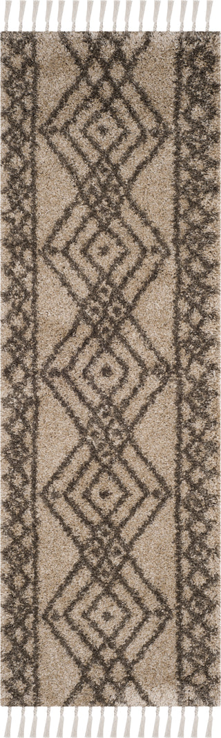 Safavieh Moroccan Fringe Shag MFG248C Mushroom/Grey Area Rug 