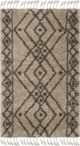 Safavieh Moroccan Fringe Shag MFG248C Mushroom/Grey Area Rug 