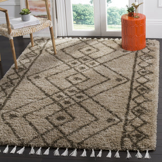 Safavieh Moroccan Fringe Shag MFG248C Mushroom/Grey Area Rug  Feature