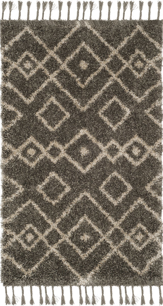 Safavieh Moroccan Fringe Shag MFG249A Grey/Cream Area Rug 