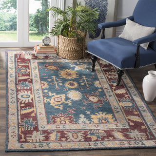 Safavieh Maharaja MHJ254 Blue/Red Area Rug Room Scene