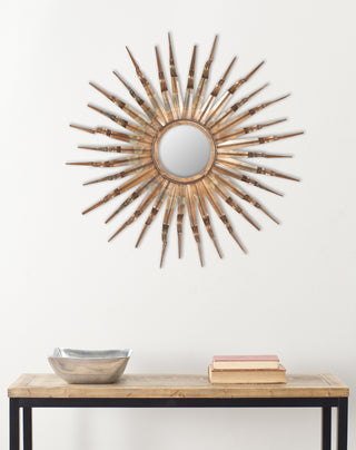 Safavieh Sun Mirror Espresso/Burnt Copper W/Clear Polyurethane Coat  Feature