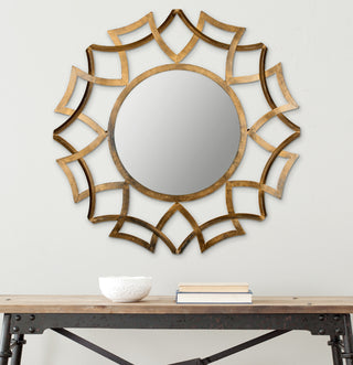 Safavieh Inca Sunburst Mirror Antique Gold  Feature