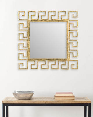 Safavieh Calliope Greek Key Mirror Antique Gold/Antique Gold  Feature