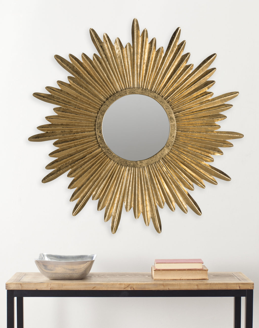 Safavieh Josephine Sunburst Mirror Black/Antique Gold  Feature
