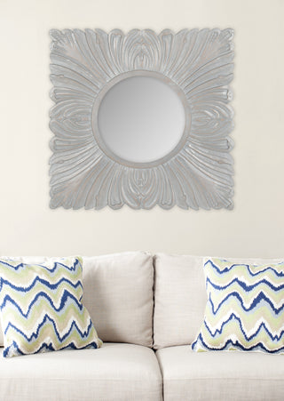 Safavieh Acanthus Square Frame Mirror Grey/Grey  Feature