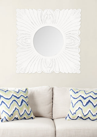 Safavieh Acanthus Square Frame Mirror White/White  Feature