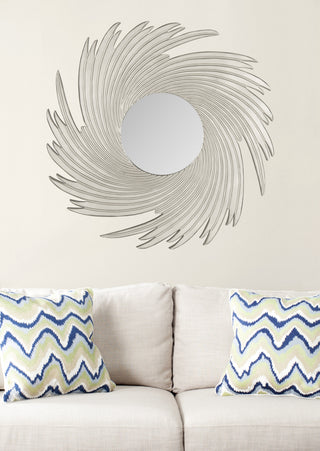 Safavieh Nuveau Wave Mirror Pewter/Pewter  Feature