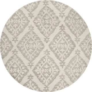 Safavieh Micro-Loop 200 210 Light Grey Area Rug Round