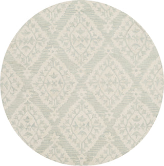 Safavieh Micro-Loop 200 210 Light Blue Area Rug Round