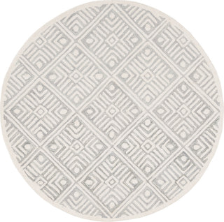 Safavieh Micro-Loop 200 Grey/Ivory Area Rug Round