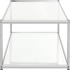 Safavieh Zola Glass Coffee Table Chrome Furniture 
