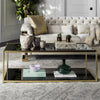 Safavieh Zola Glass Coffee Table Gold  Feature