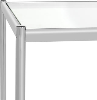 Safavieh Lilias Glass End Table Chrome Furniture 