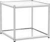Safavieh Lilias Glass End Table Chrome Furniture 