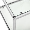 Safavieh Lilias Glass End Table Chrome Furniture 
