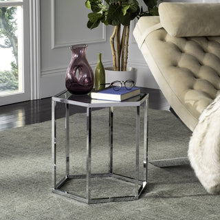 Safavieh Teagan Glass End Table Chrome  Feature