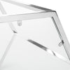 Safavieh Teagan Glass End Table Chrome Furniture 