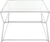 Safavieh Ellie Glass Coffee Table Chrome Furniture 
