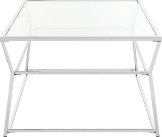 Safavieh Ellie Glass Coffee Table Chrome Furniture 