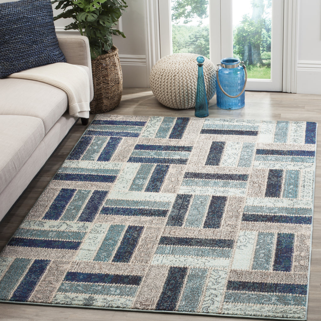 Safavieh Monaco MNC214E Grey/Blue Area Rug  Feature