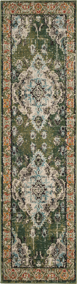 Safavieh Monaco MNC243F Forest Green/Light Blue Area Rug 