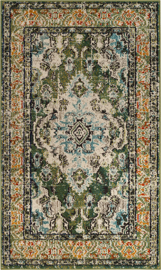 Safavieh Monaco MNC243F Forest Green/Light Blue Area Rug 