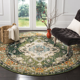 Safavieh Monaco MNC243F Forest Green/Light Blue Area Rug 