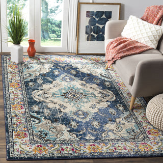 Safavieh Monaco MNC243N Navy/Light Blue Area Rug  Feature