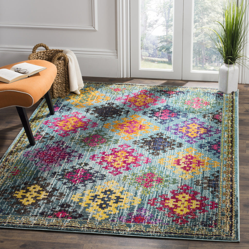 Safavieh Monaco MNC244N Blue/Multi Area Rug  Feature