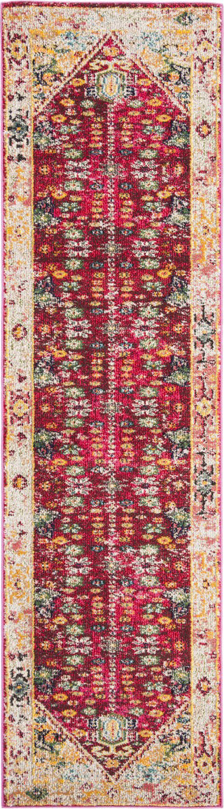 Safavieh Monaco MNC256R Fuchsia/Light Grey Area Rug Runner Image