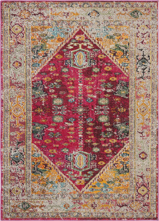 Safavieh Monaco MNC256R Fuchsia/Light Grey Area Rug 4' Image