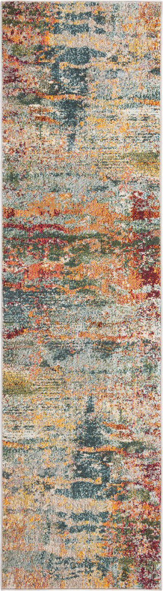 Safavieh Monaco MNC262M Teal/Orange Area Rug Runner Image