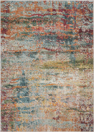 Safavieh Monaco MNC262M Teal/Orange Area Rug 4' Image