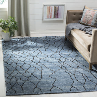 Safavieh Moroccan MOR555 Blue/Black Area Rug Room Scene Feature