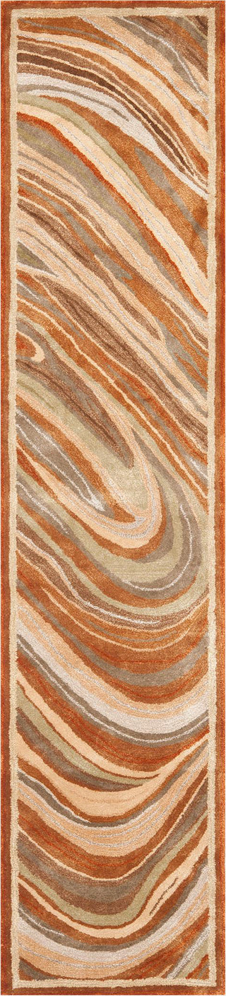 Safavieh Martha Stewart Marble Swirl Oct Leaf Red Area Rug 