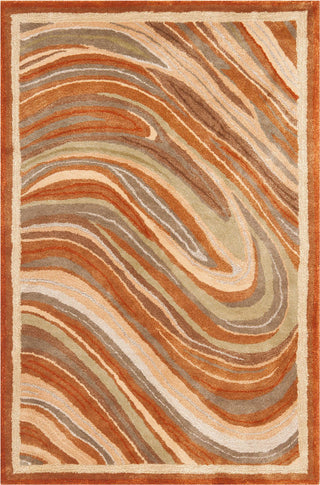 Safavieh Martha Stewart Marble Swirl Oct Leaf Red Area Rug main image